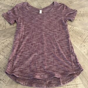 Lululemon T-shirt! Beautiful Heather maroon color!
